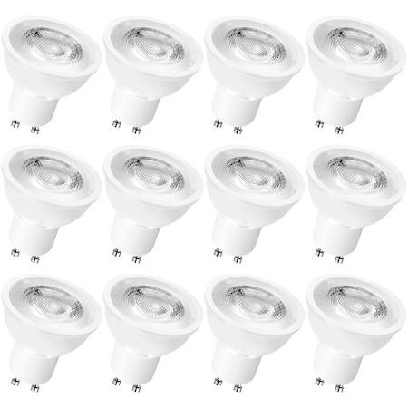 Luxrite MR16 LED Light Bulbs 6.5W (50W Equivalent) 500LM 3000K Soft White Dimmable GU10 Base 12-Pack LR21501-12PK
